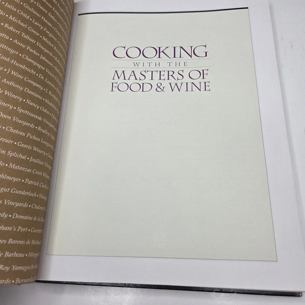 Cooking With The Masters Of Food & Wine Hardcover Kathleen DeVanna Fish Cookbook